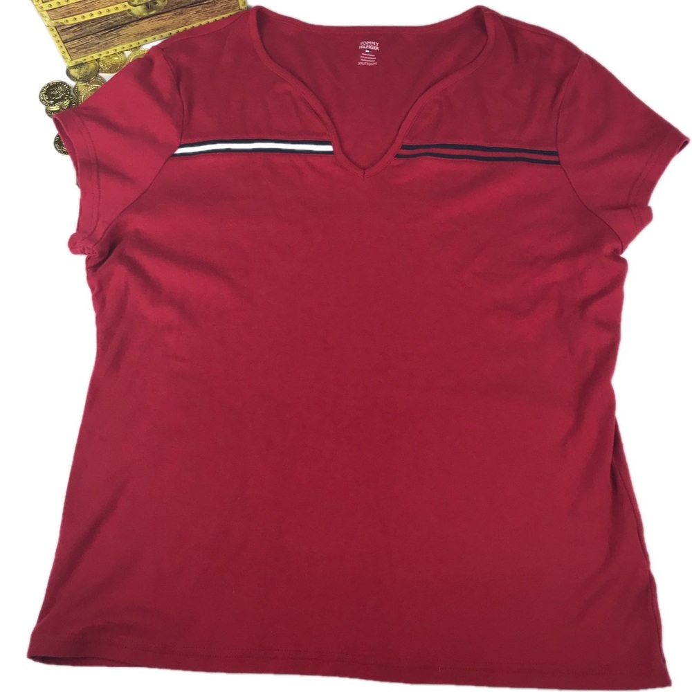 Tommy Hilfiger Red Tee Size XXL